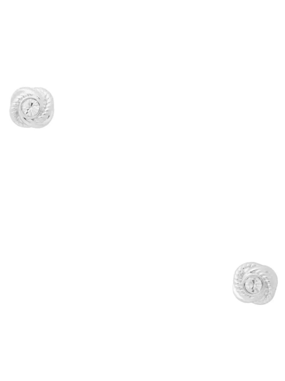 Kate Spade Infinity & Beyond Crystal Stud Earrings Silver Tone NWT